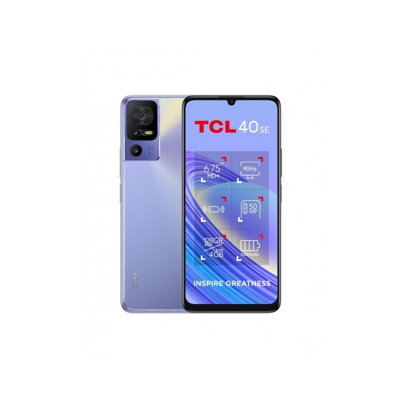 TELEFONO MOVIL TCL 40SE PURPLE 4G 6.75"-OC2.3-4GB-128GB