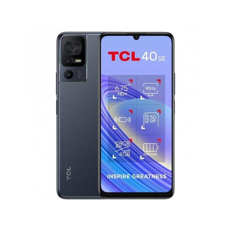 TELEFONO MOVIL TCL 40SE DARK GREY 4G 6.75"-OC2.3-6GB-256GB